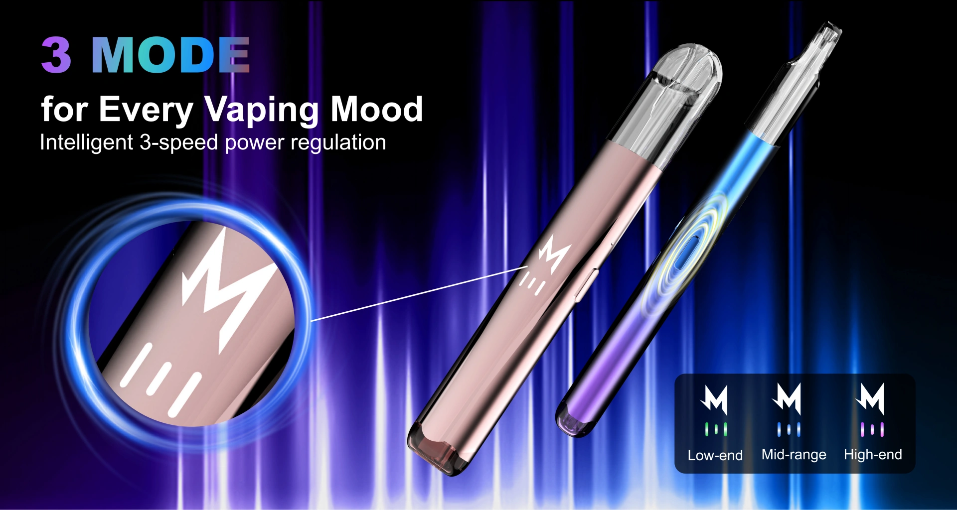 M Zero Pro pod kit: 3 mode for vaping mood