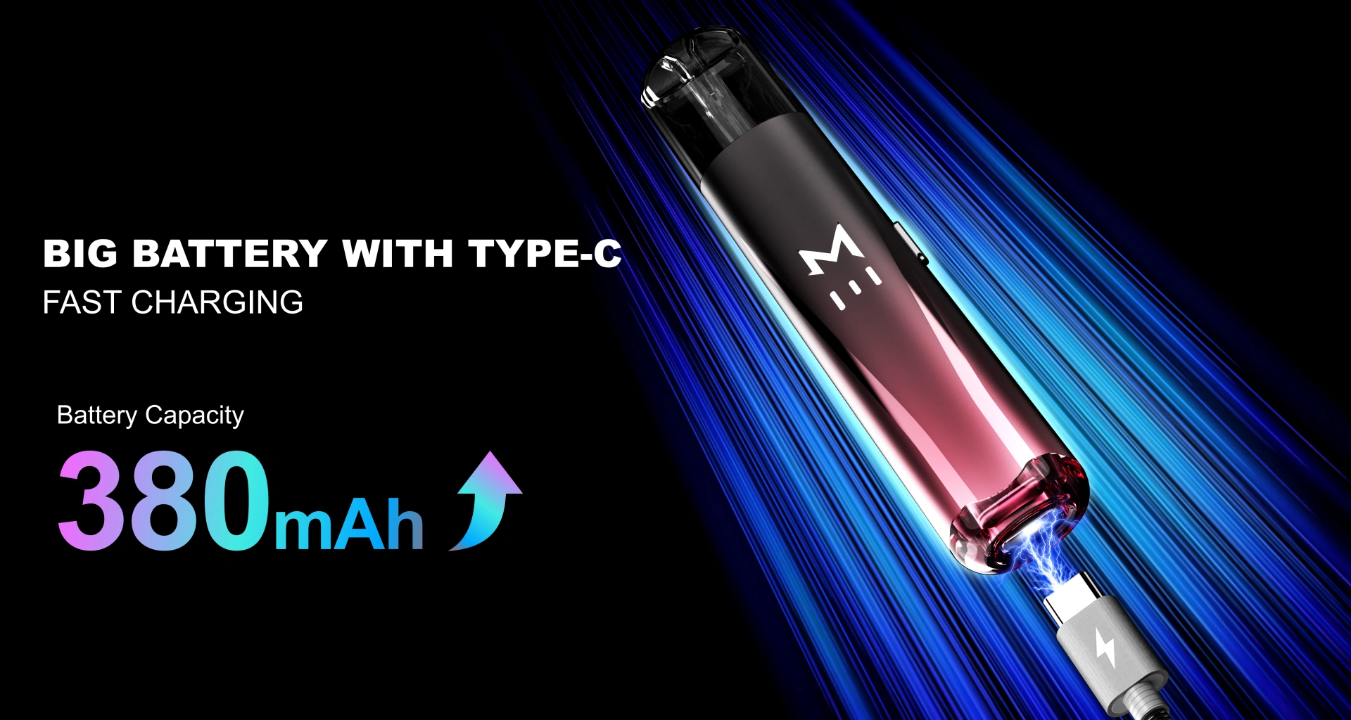 large capacity battery with type-c fast charging